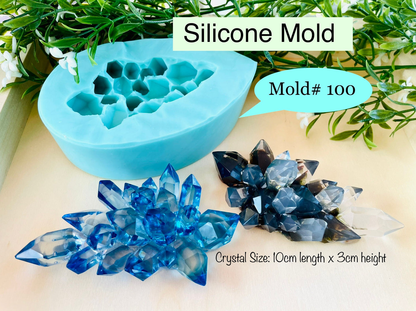 High quality crystal cluster silicone mold || resin crystal silicone mold || Crystal Mold || Mold#100