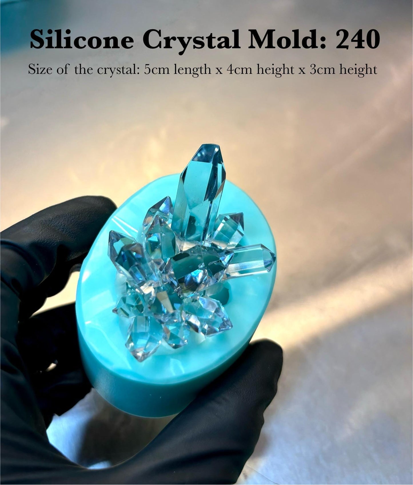 Shiny Crystal Cluster Silicone Mold, Classique Mold 240, Resin Crystal Mold