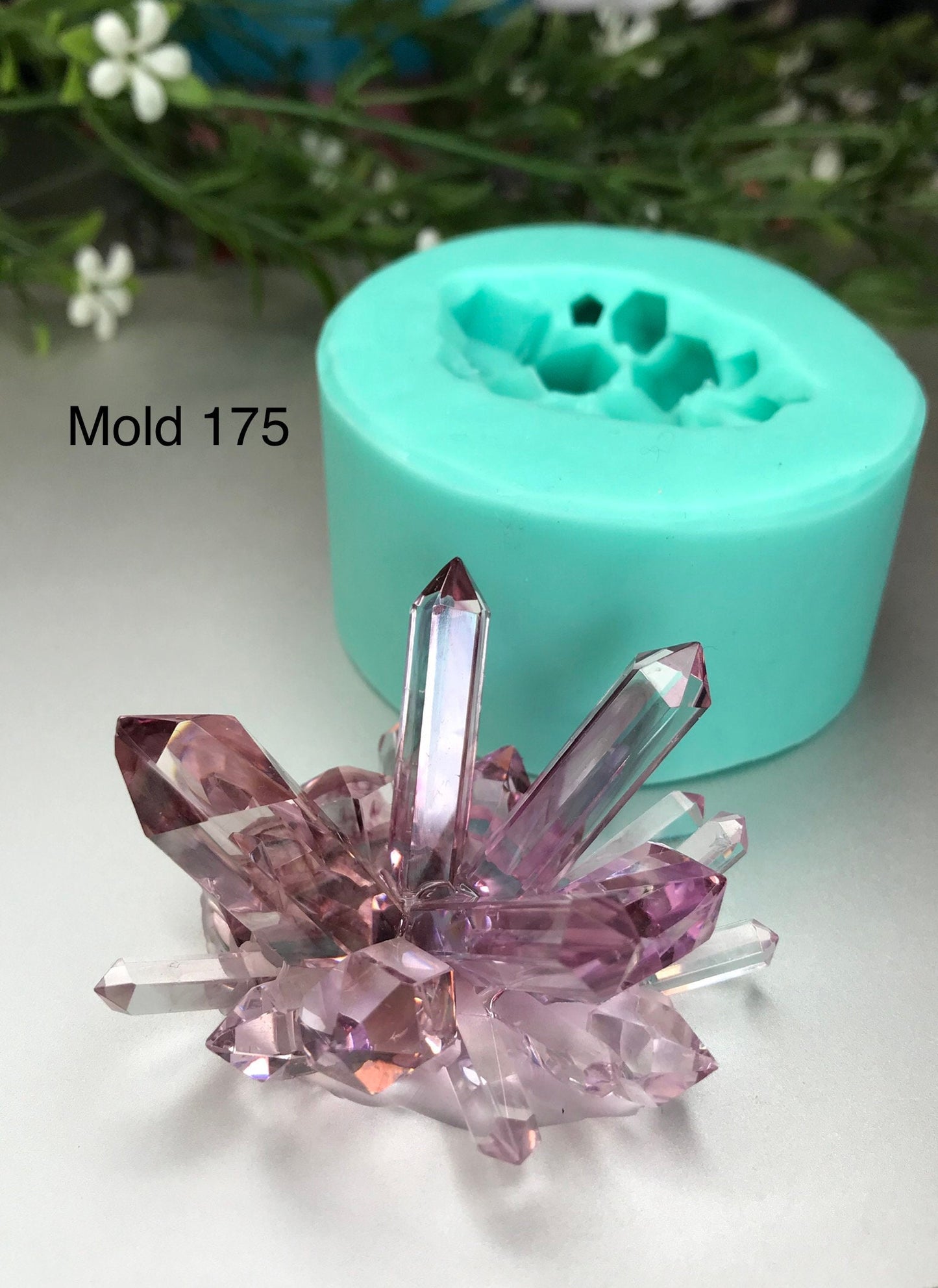 Shiny Crystal Cluster Silicone Mold, Classique Mold 175, Resin Crystal Mold