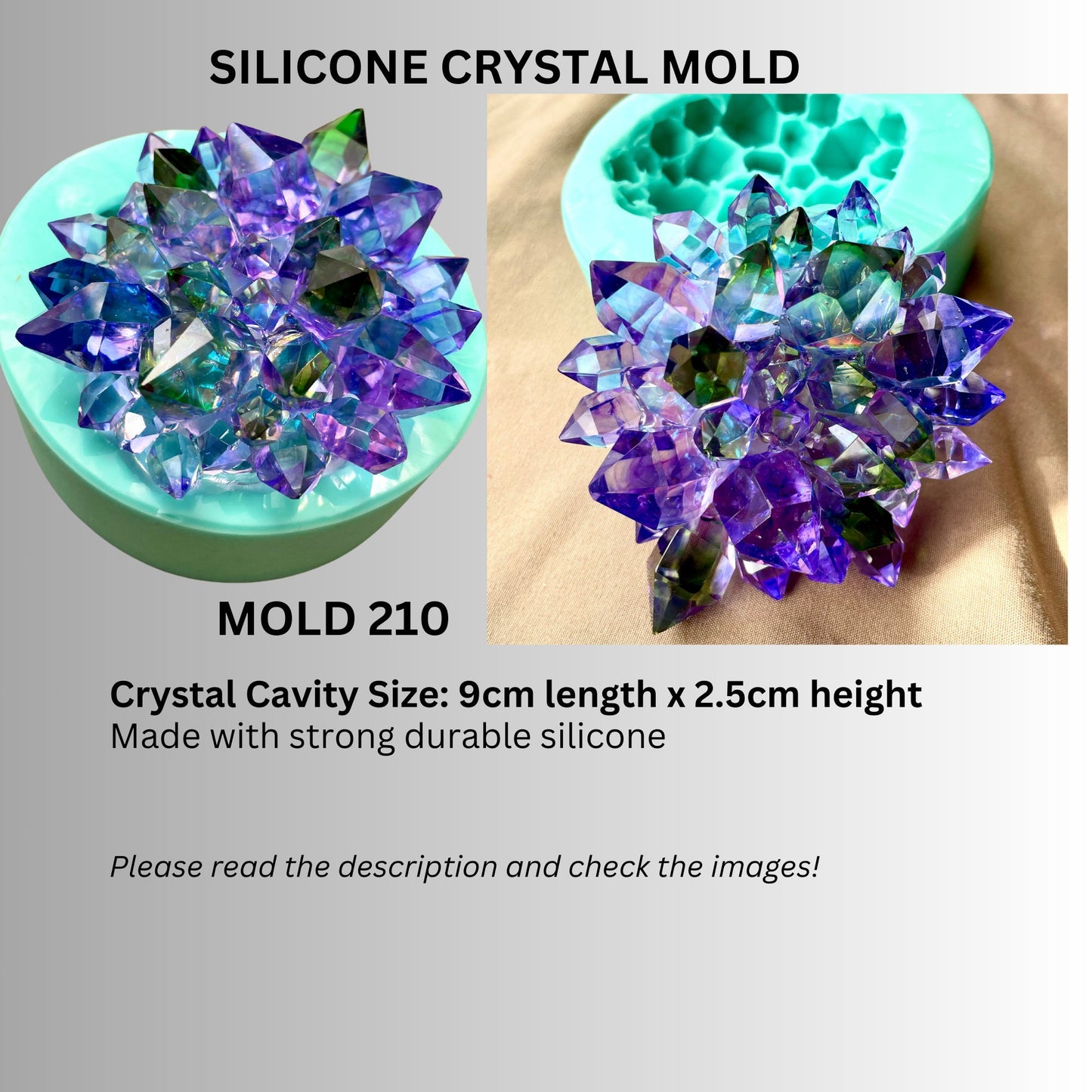 Classique Mold 210, Crystal Cluster Mini Silicone Mold, Crystal Mold