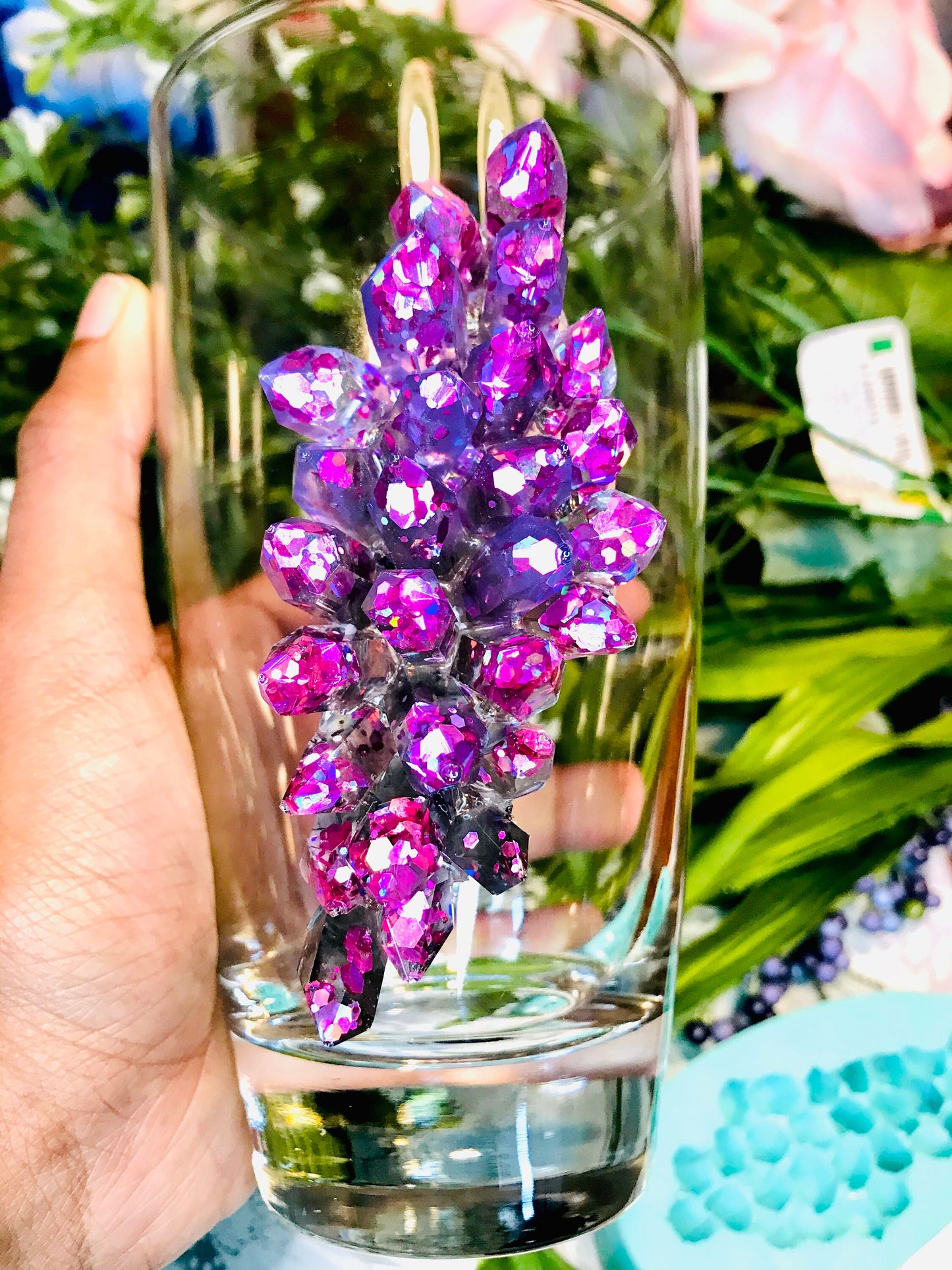 Glossy Crystal Cluster Silicone Mold || Classique Silicone Shiny Mold || Long Crystal Cluster Silicone Mold ||