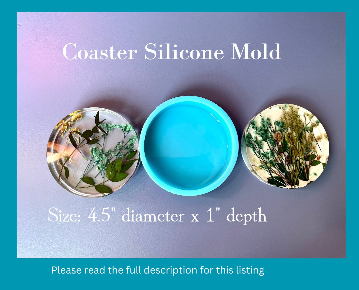 Clear 4.5" Round Coaster Molds