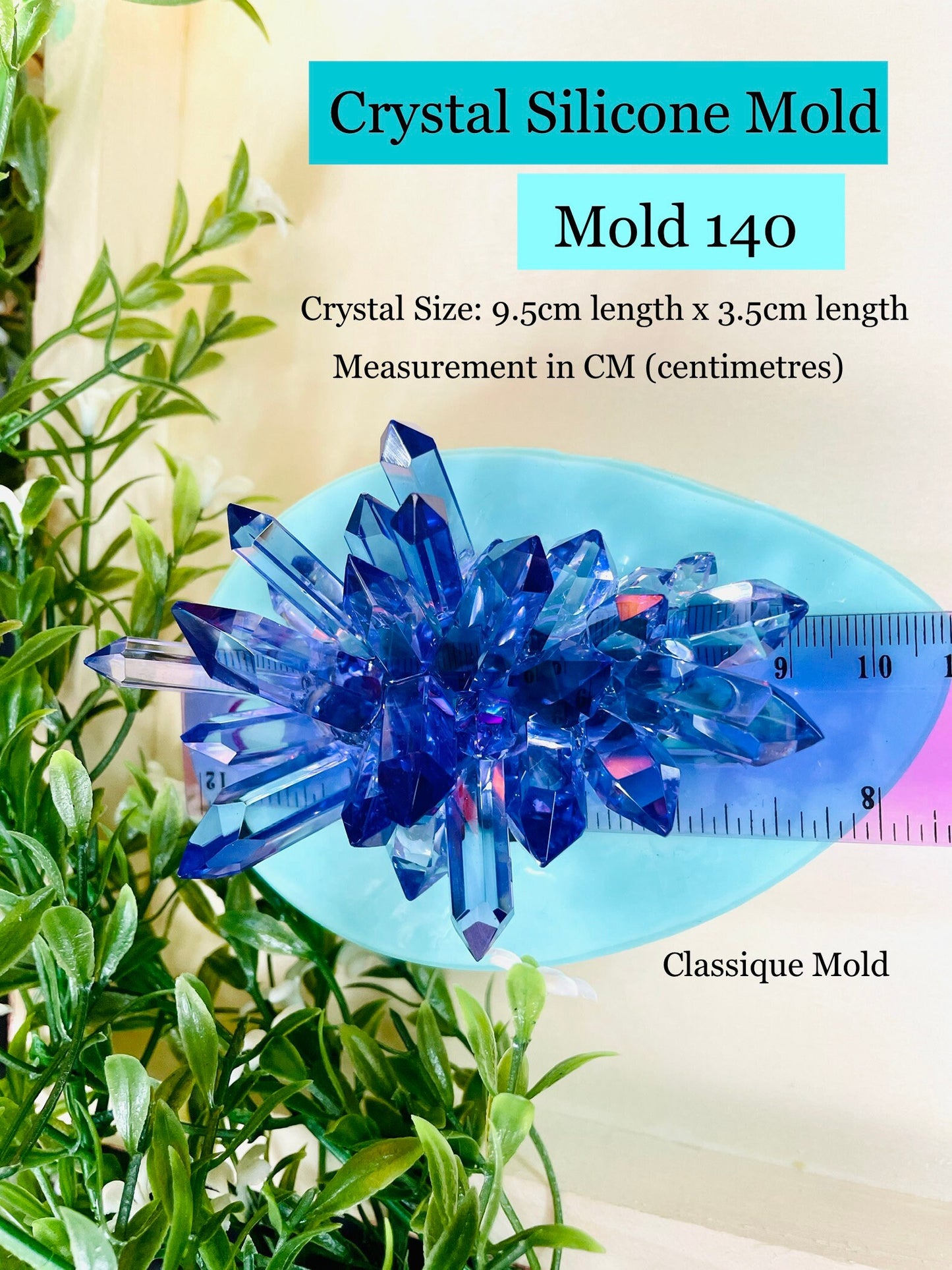 Resin Crystal Cluster Silicone Mold, Classique Mold 140, Crystal Cluster Mold, Resin Geode Mold