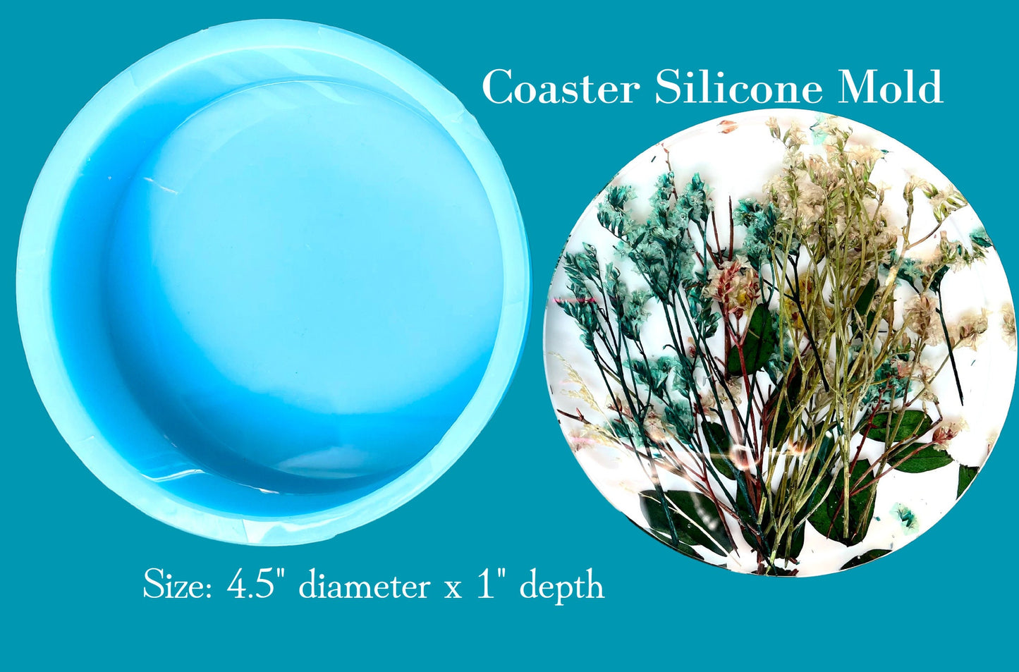 Clear 4.5" Round Coaster Molds