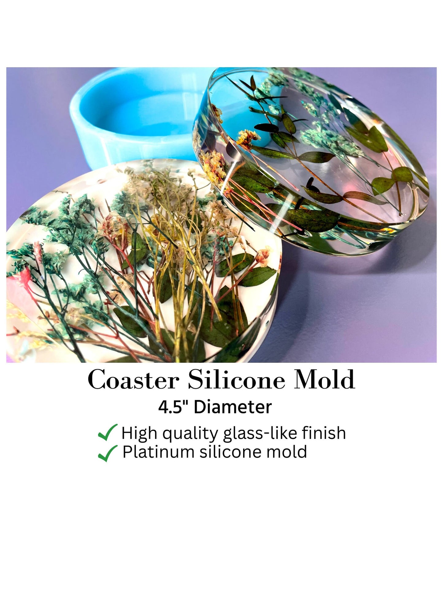 Clear 4.5" Round Coaster Molds