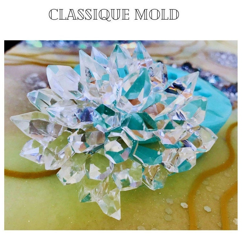 Crystal Cluster silicone mold|| High gloss shiny crystal mold || high quality mold