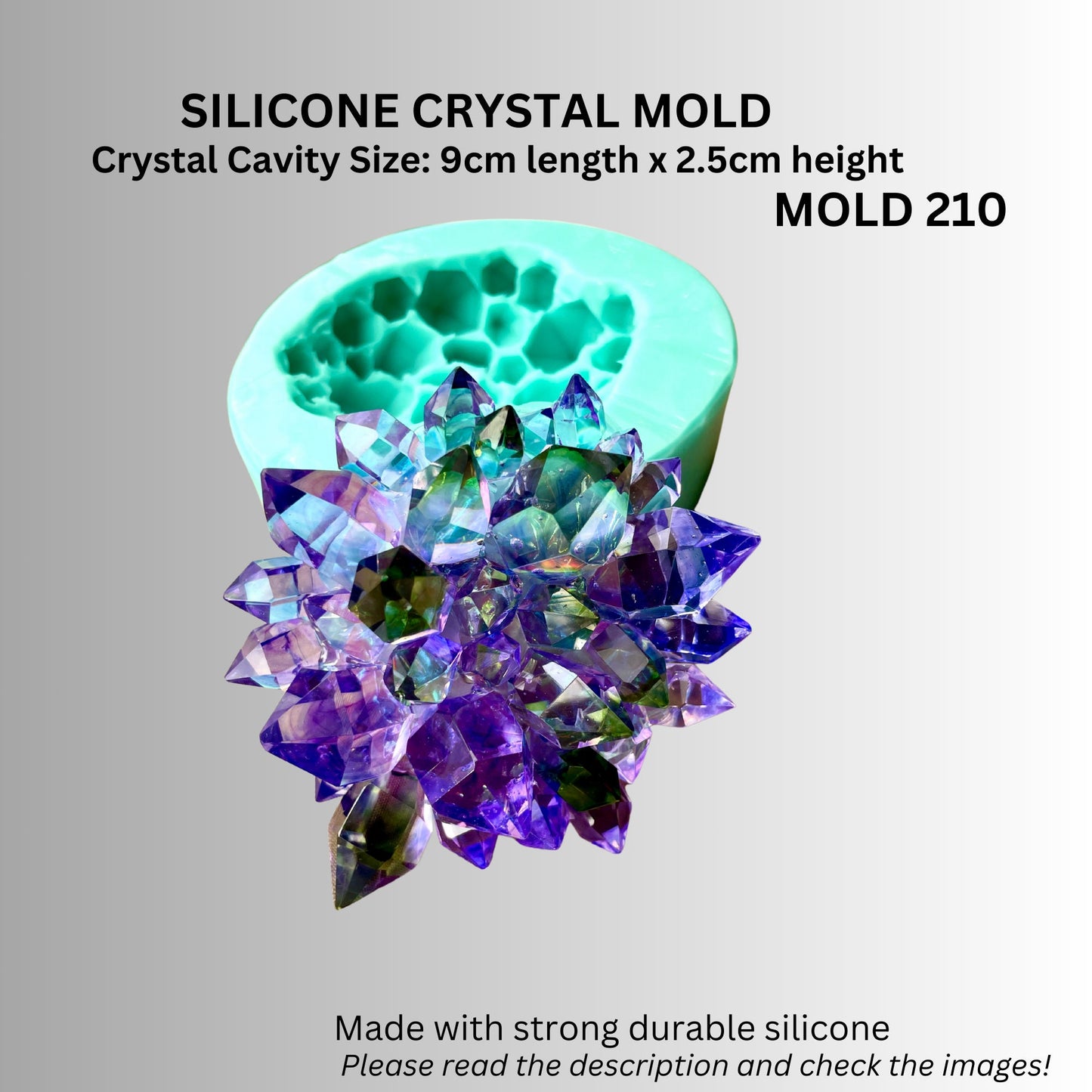 Classique Mold 210, Crystal Cluster Mini Silicone Mold, Crystal Mold