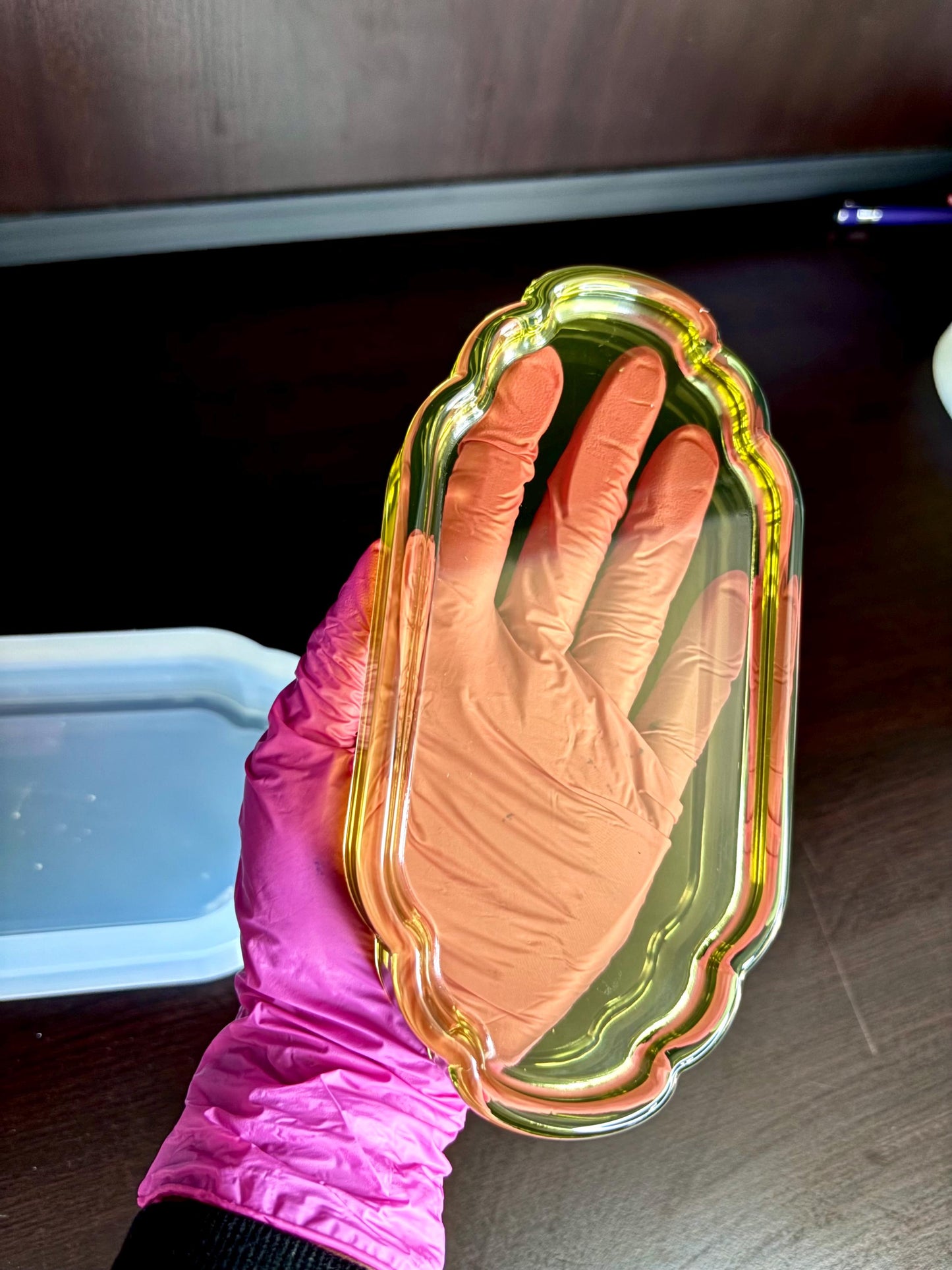 Victorian Tray Silicone Mold, Flower Preservation Mold, Resin Casting Mold