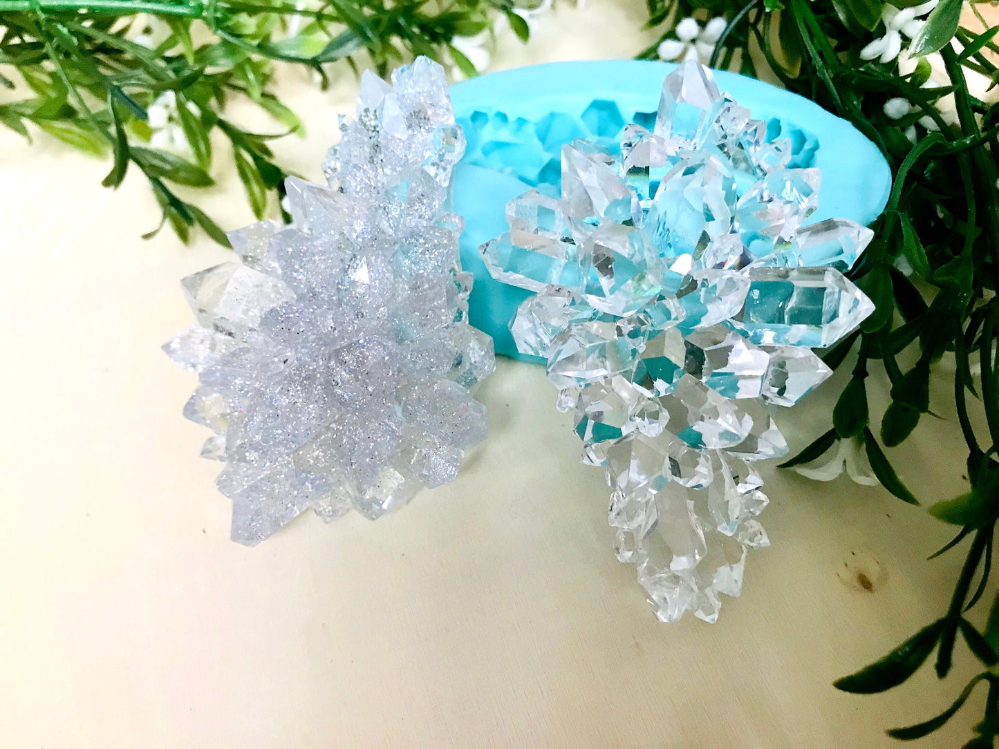 Crystal Cluster Silicone Mold || Crystal Mold || Geode Crystal Mold ||