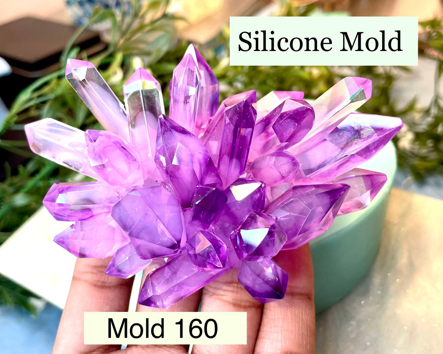 Crystal Cluster Silicone Mold, Resin Crystal Mold, Classique Mold 160