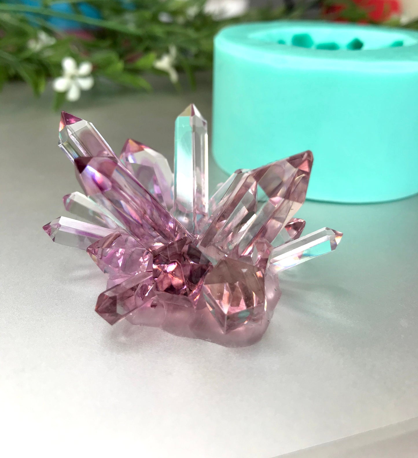 Shiny Crystal Cluster Silicone Mold, Classique Mold 175, Resin Crystal Mold