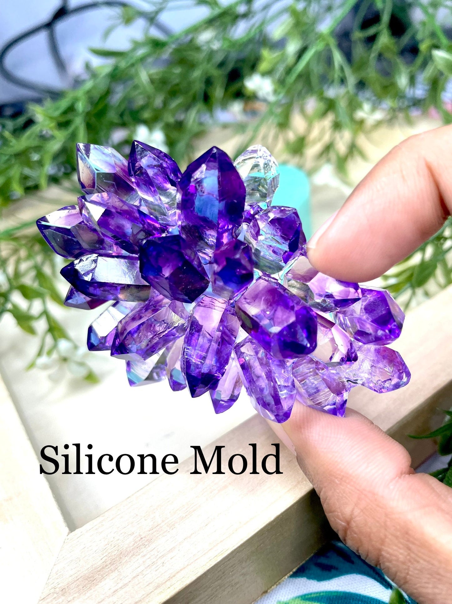 Resin Crystal Cluster || Resin crystal cluster silicone mold || Crystal silicone moulds ||