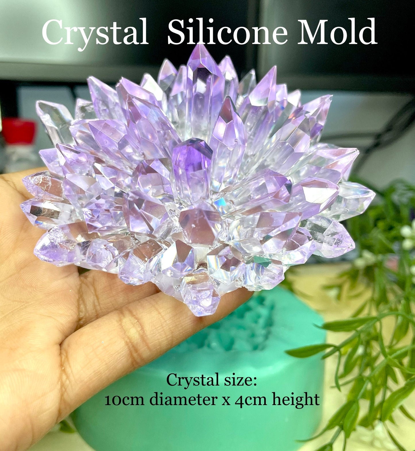 Large Geode Crystal Mold || Resin Crystal Mold || Crystal Cluster Silicone Molds ||