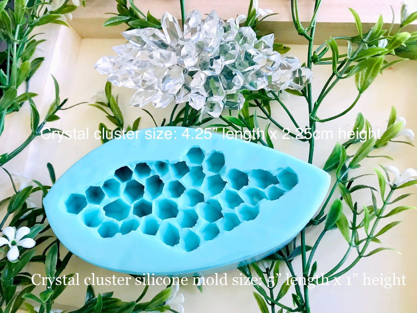 Glossy Crystal Cluster Silicone Mold ||Classique Mold || Shiny Long Crystal Silicone Mold||