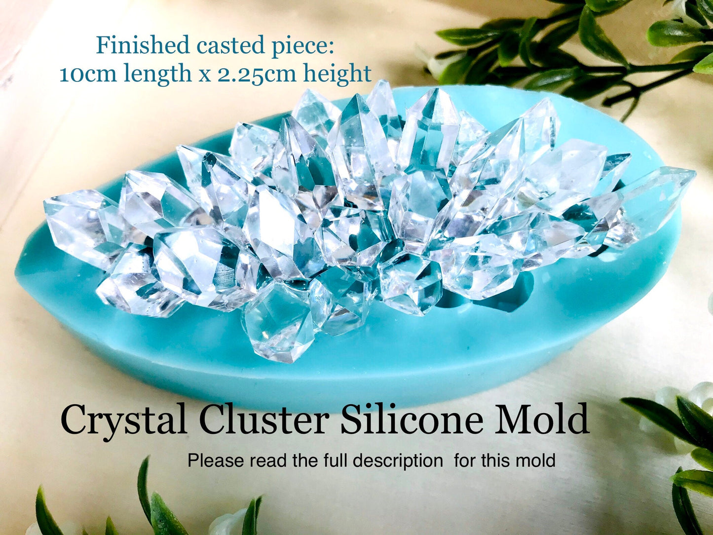 Glossy Crystal Cluster Silicone Mold || Classique Silicone Shiny Mold || Long Crystal Cluster Silicone Mold ||