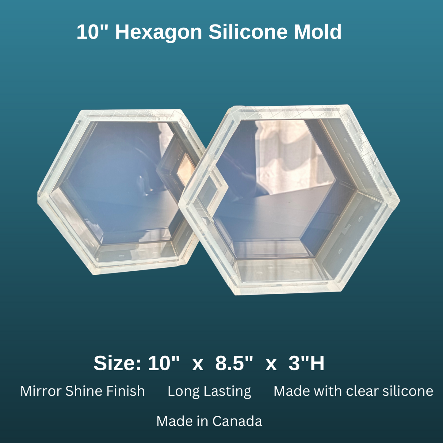 10" Hexagon Silicone Mold