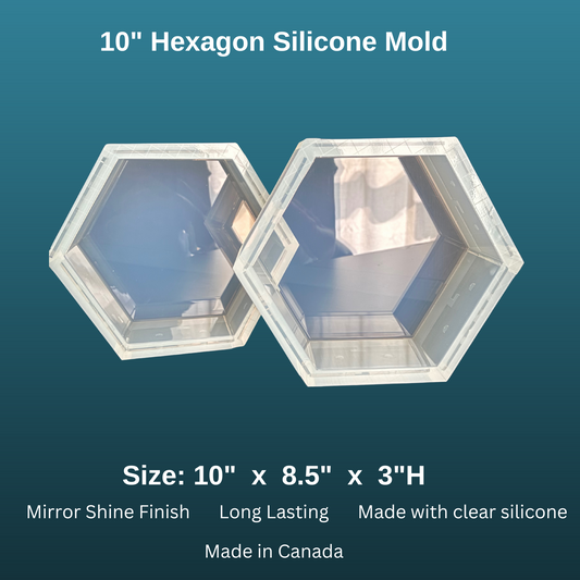 10" Hexagon Silicone Mold