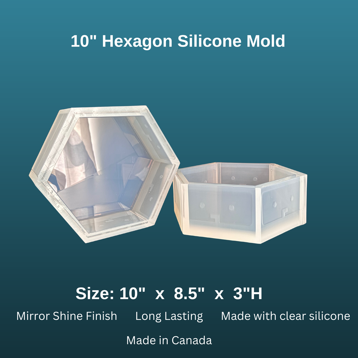 10" Hexagon Silicone Mold