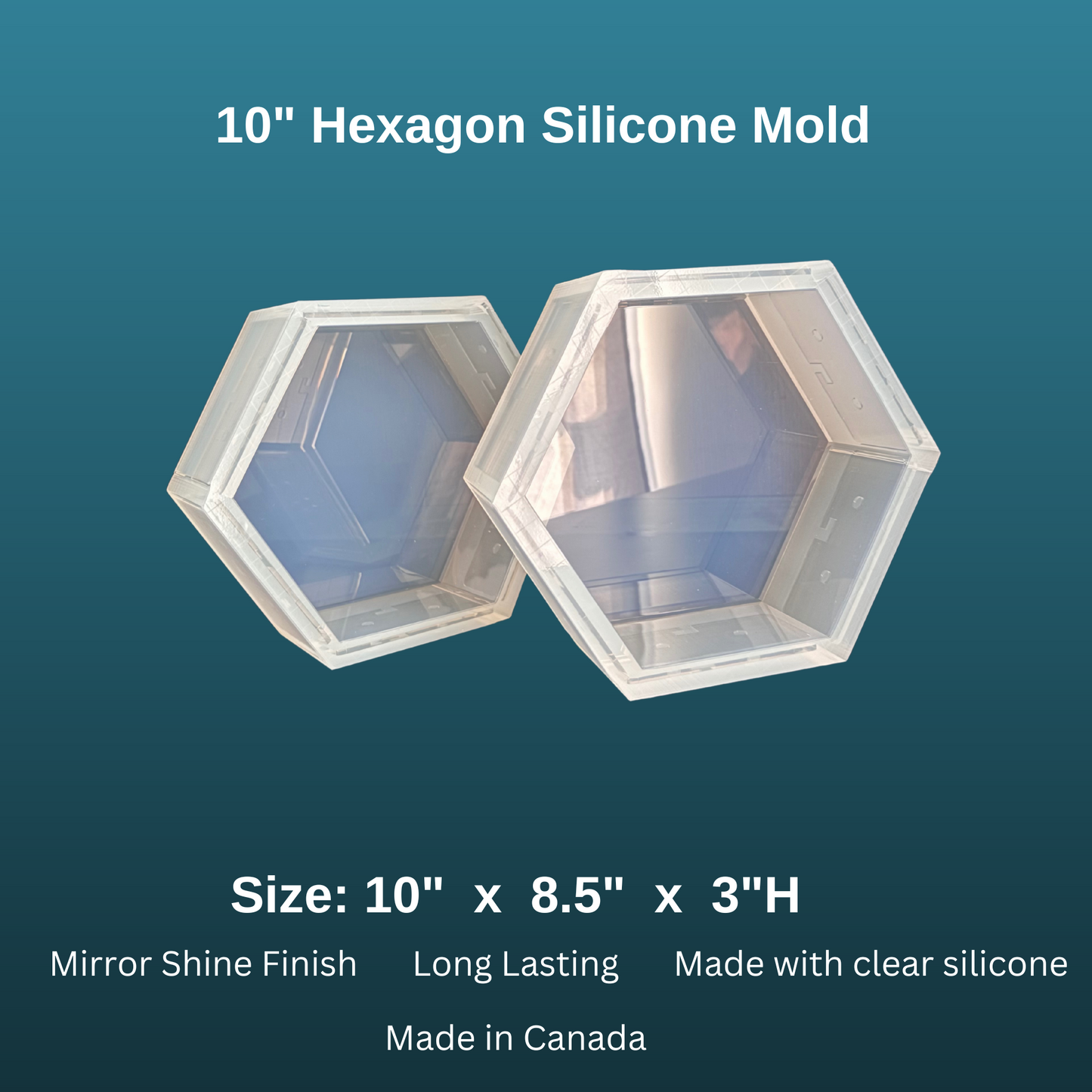 10" Hexagon Silicone Mold