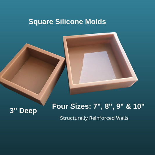 3" Deep Square Silicone Molds, Flower Preservation Molds, Deep Casting Molds, Deep Resin Molds, Molds For Flower Preservation