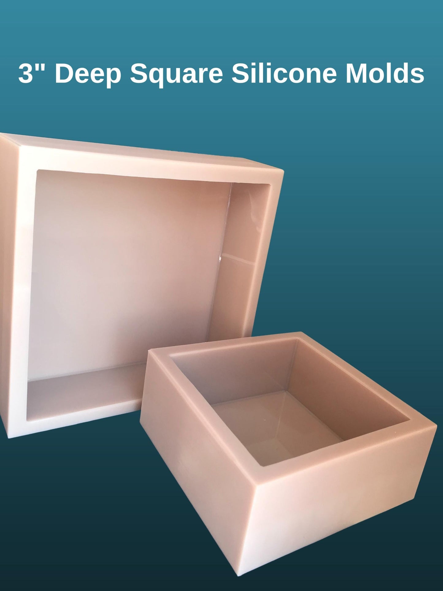3" Deep Square Silicone Molds, Flower Preservation Molds, Deep Casting Molds, Deep Resin Molds, Molds For Flower Preservation