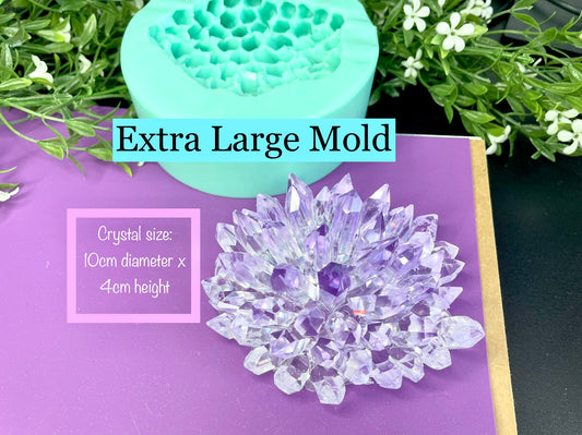Large Geode Crystal Mold || Resin Crystal Mold || Crystal Cluster Silicone Molds ||