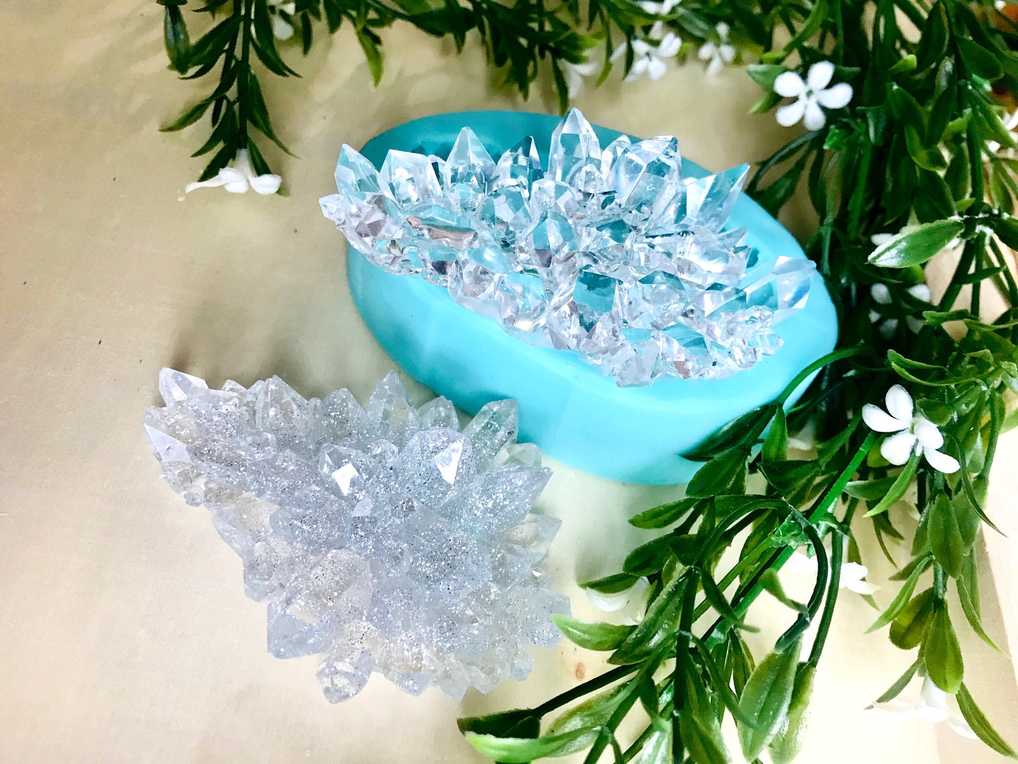 Crystal Cluster Silicone Mold || Crystal Mold || Geode Crystal Mold ||