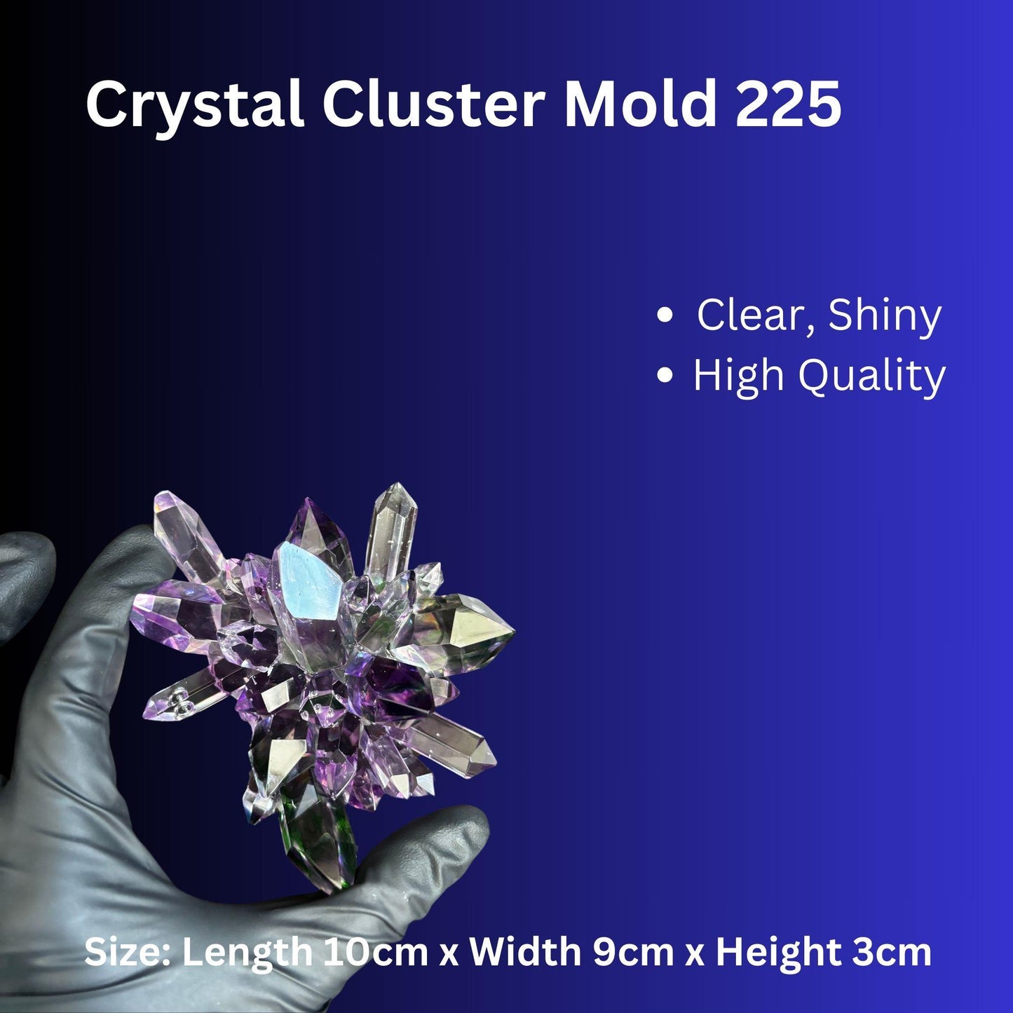 Crystal Cluster Silicone Mold 225 || Crystal silicone mold|| Resin Silicone moulds