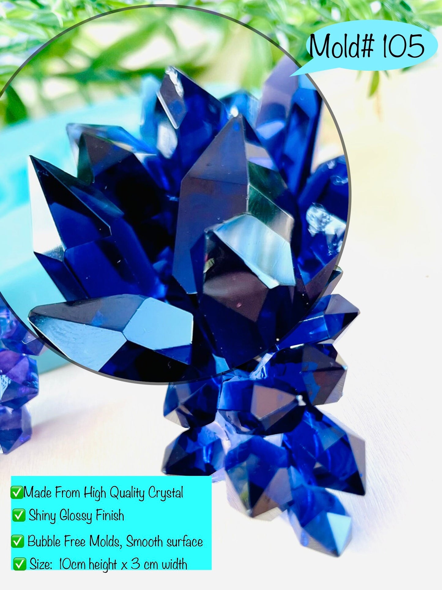 Resin Crystal Silicone Mold || Crystal Cluster Silicone Mold || Crystal Mold || Classique Molds# 105 ||