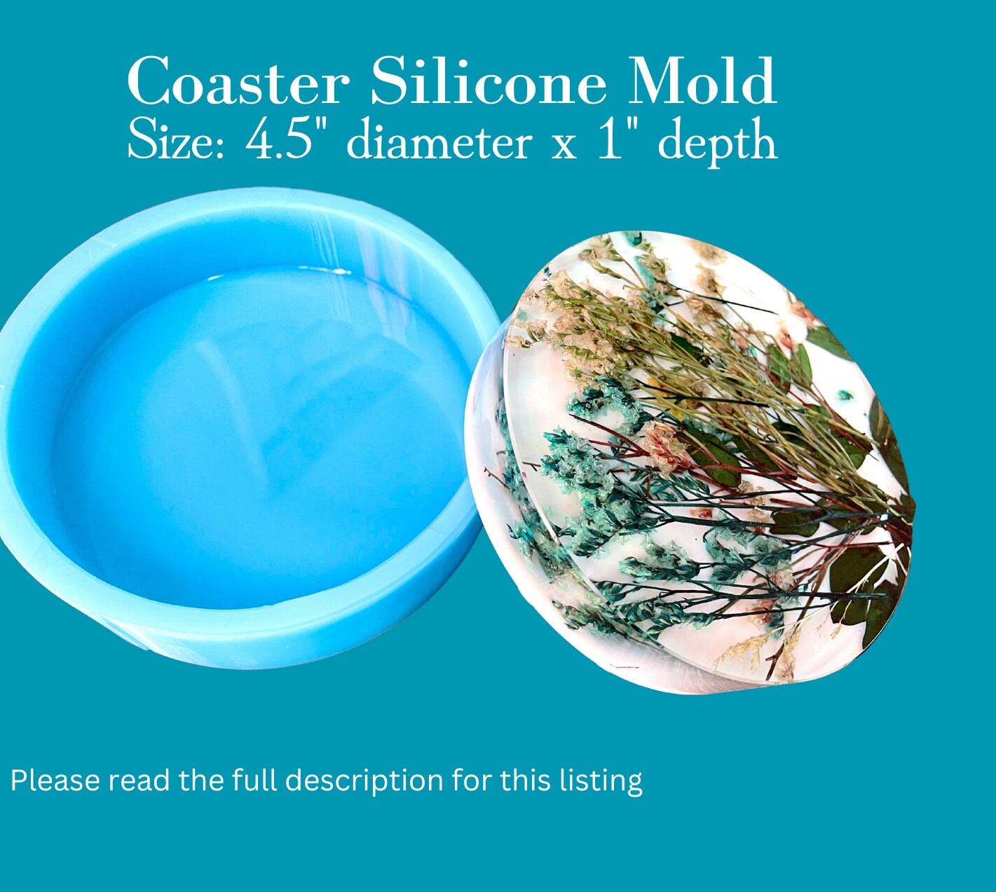 Clear 4.5" Round Coaster Molds
