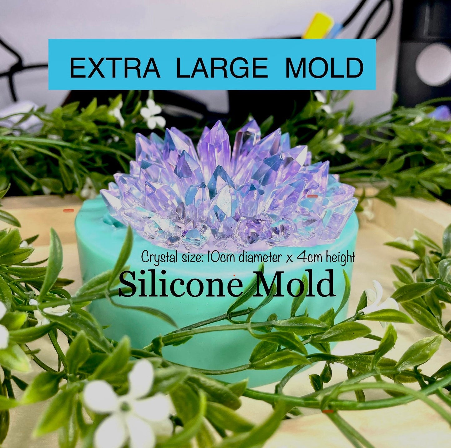 Large Geode Crystal Mold || Resin Crystal Mold || Crystal Cluster Silicone Molds ||