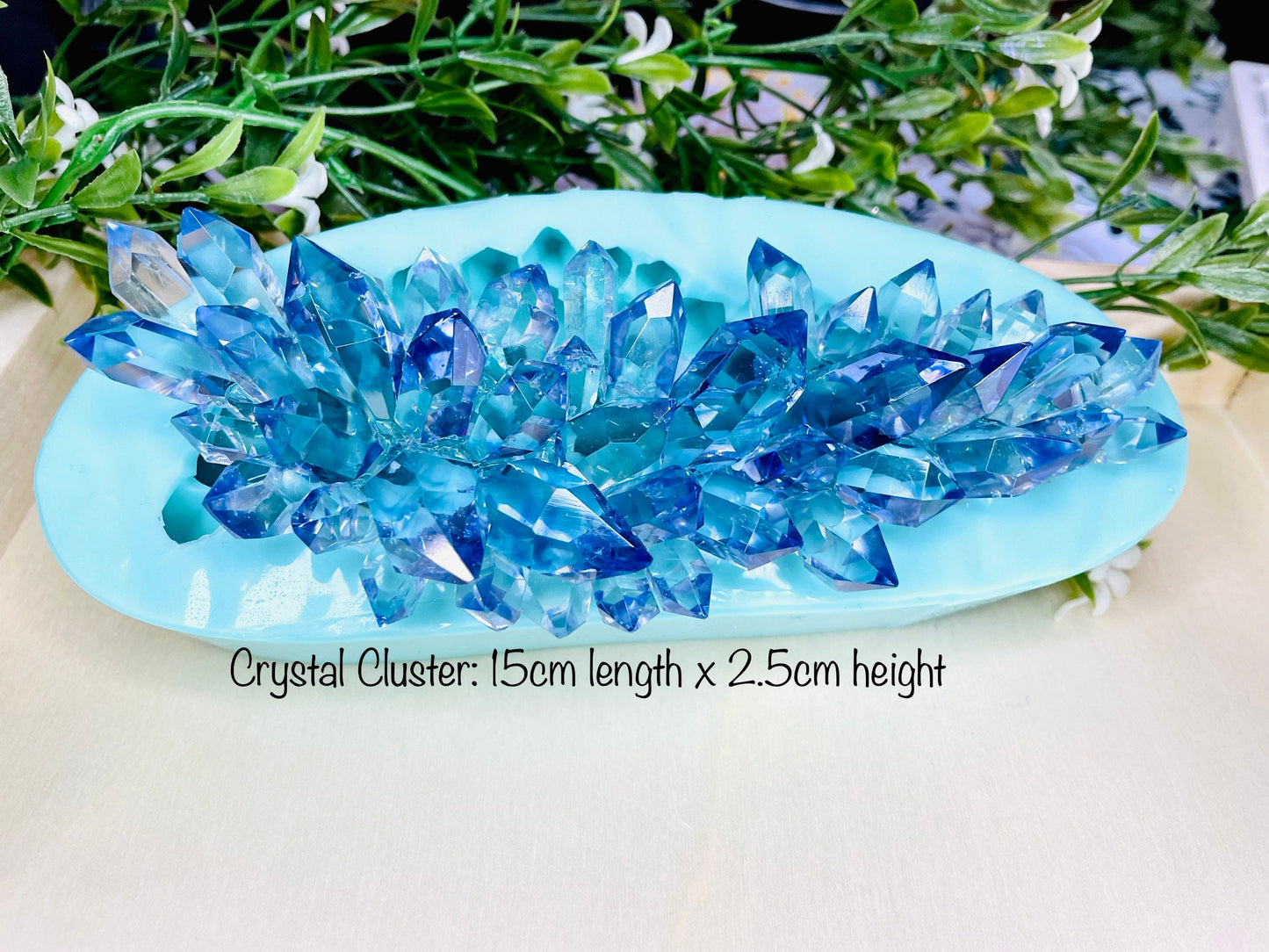 Long Crystal Cluster Mold || Platinum Silicone Mold || Crystal Mold || Resin Crystal Mold ||