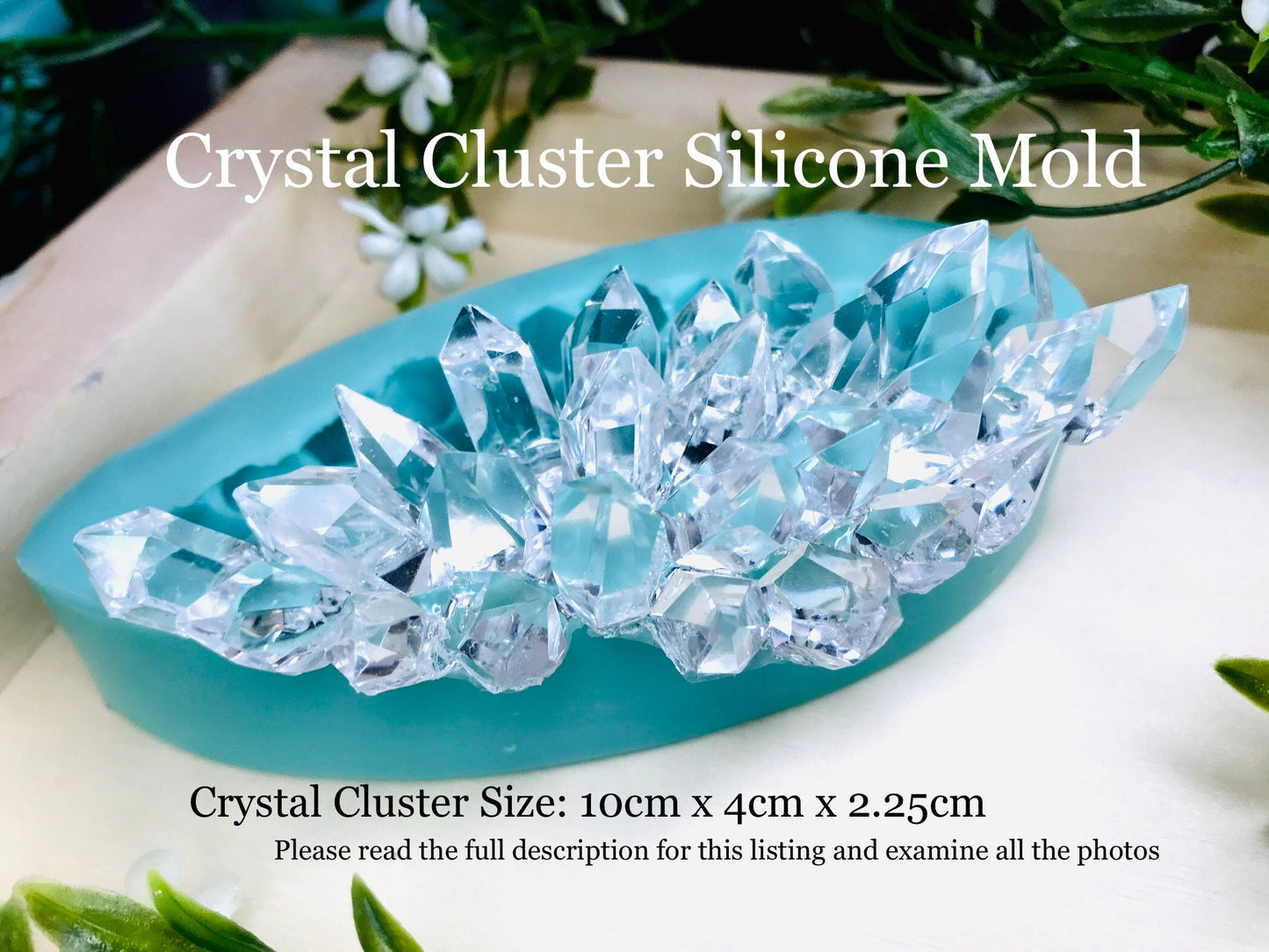 Glossy Crystal Cluster Silicone Mold || Classique Silicone Shiny Mold || Long Crystal Cluster Silicone Mold ||