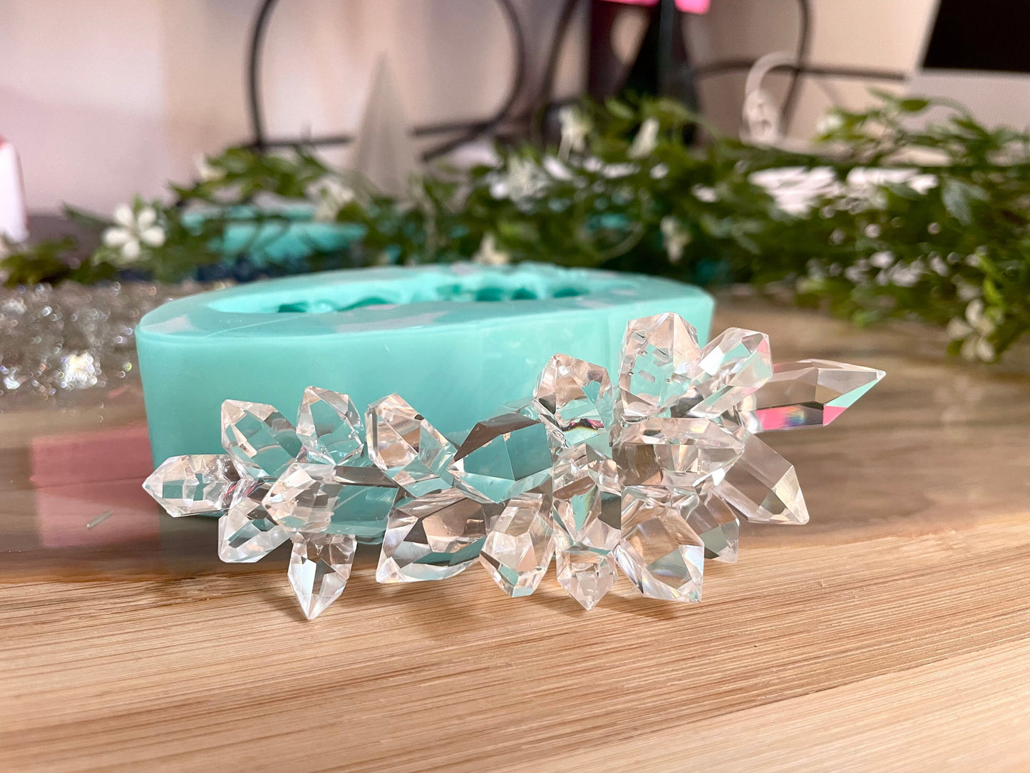 Long Crystal Cluster Silicone Mold || Resin Crystal Mold || High Quality Silicone Mold ||