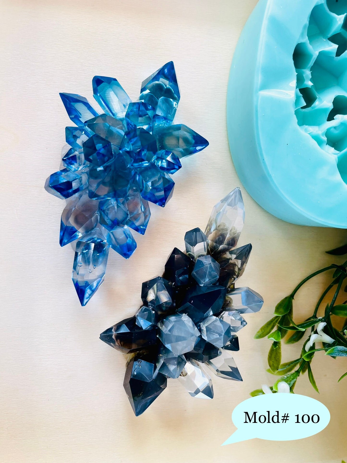 High quality crystal cluster silicone mold || resin crystal silicone mold || Crystal Mold || Mold#100