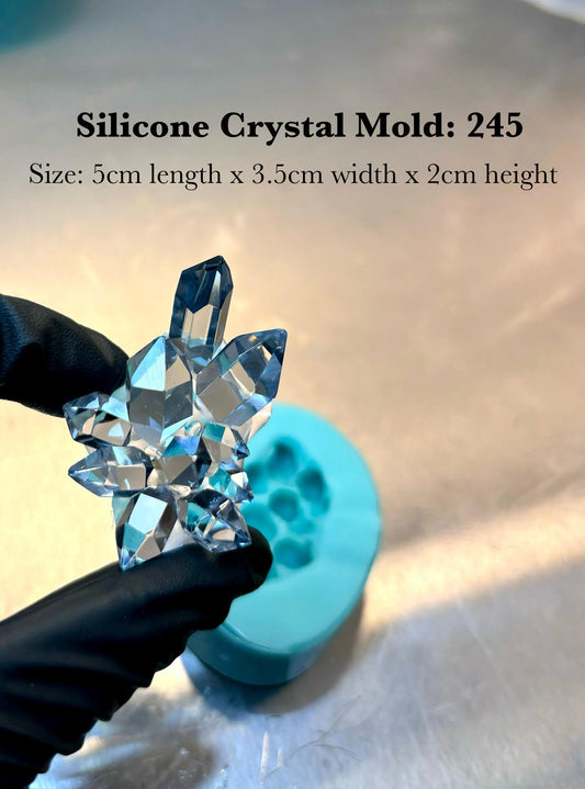 Shiny Crystal Cluster Silicone Mold, Classique Mold 245, Resin Crystal Mold, Mini Crystal Mold