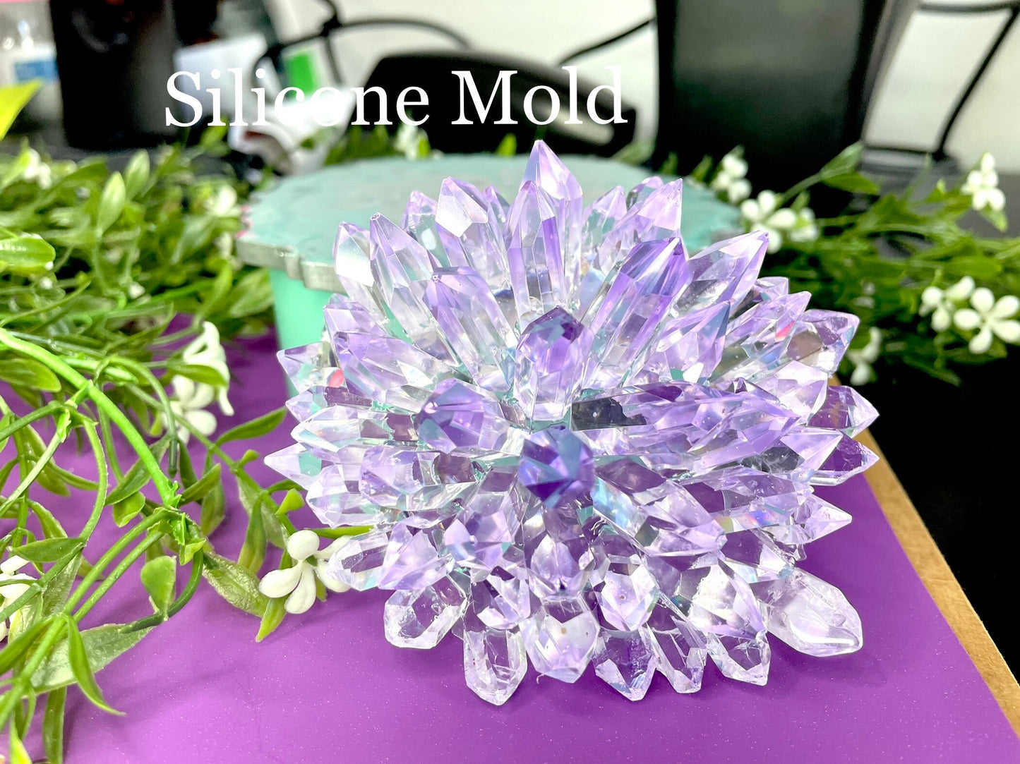Large Geode Crystal Mold || Resin Crystal Mold || Crystal Cluster Silicone Molds ||