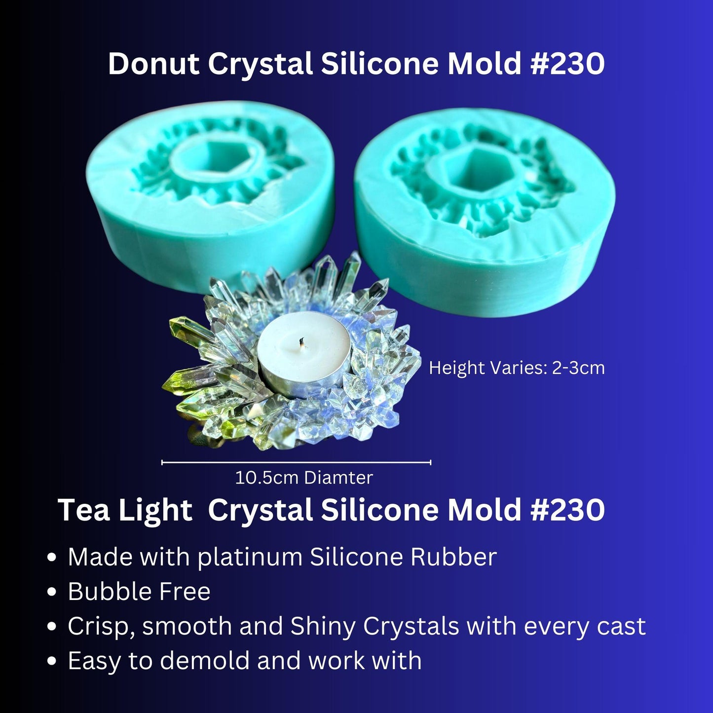 Crystal Cluster Silicone Mold 230 || Crystal silicone mold|| Resin Silicone moulds