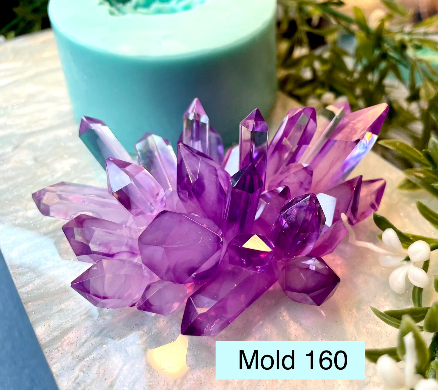 Crystal Cluster Silicone Mold, Resin Crystal Mold, Classique Mold 160