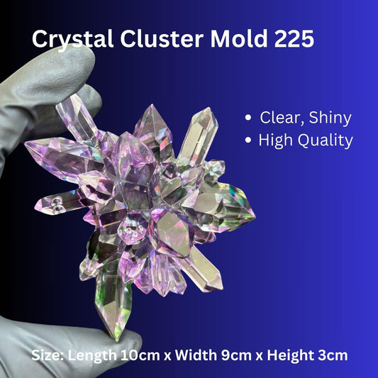 Crystal Cluster Silicone Mold 225 || Crystal silicone mold|| Resin Silicone moulds
