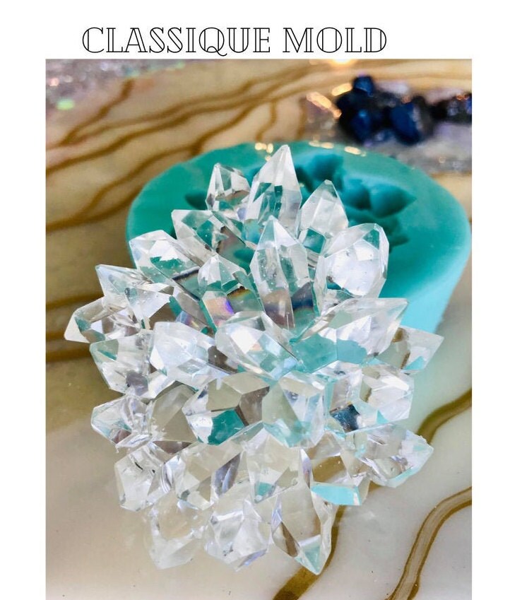 Crystal Cluster silicone mold|| High gloss shiny crystal mold || high quality mold