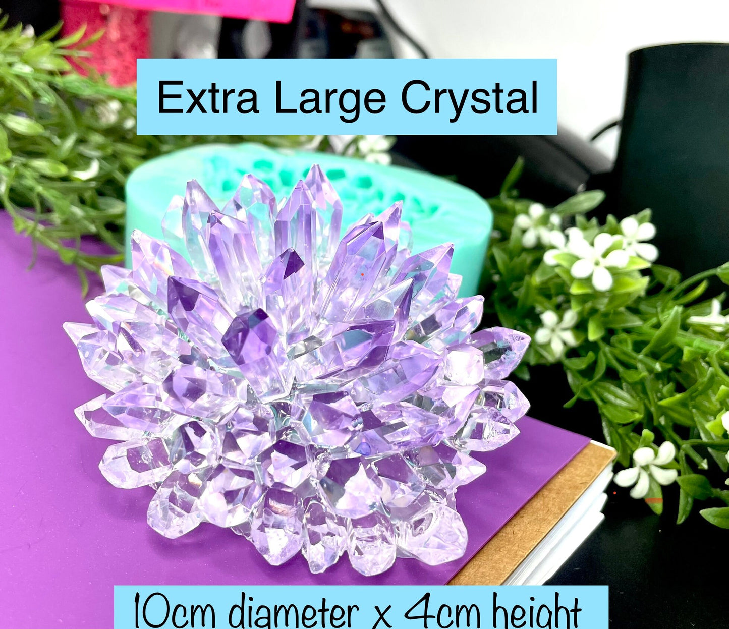 Large Geode Crystal Mold || Resin Crystal Mold || Crystal Cluster Silicone Molds ||
