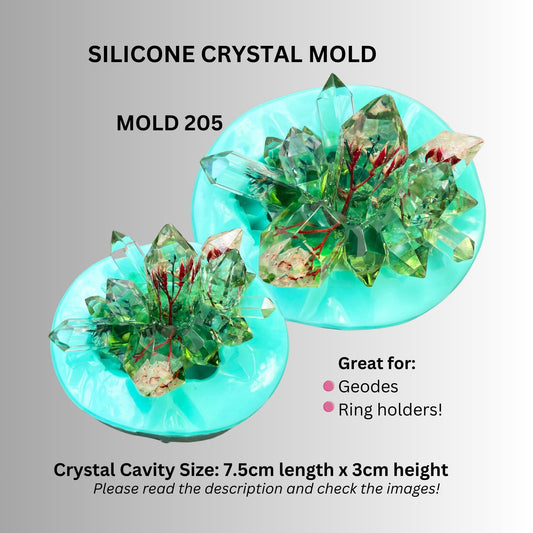 Classique Mold 205 || Glossy Crystal Cluster Silicone Mold ||Classique Mold || Shiny Long Crystal Silicone Mold||