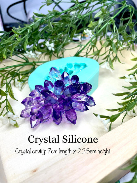 Resin Crystal Cluster || Resin crystal cluster silicone mold || Crystal silicone moulds ||