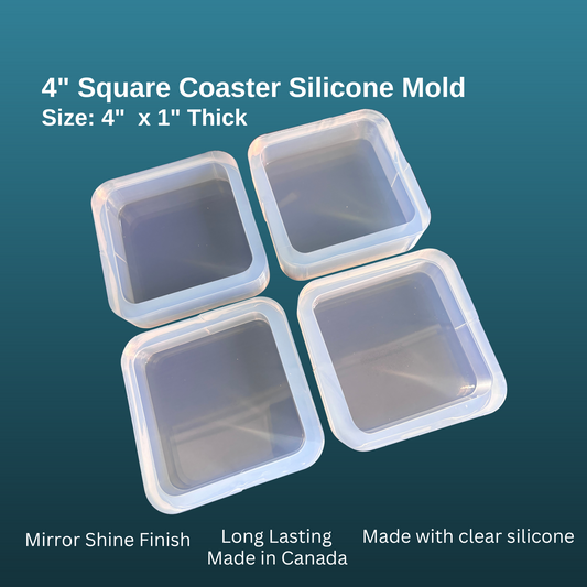 4" Square Coaster Mold - Rounded Corners