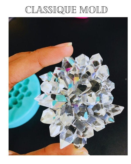 Crystal Cluster silicone mold|| High gloss shiny crystal mold || high quality mold