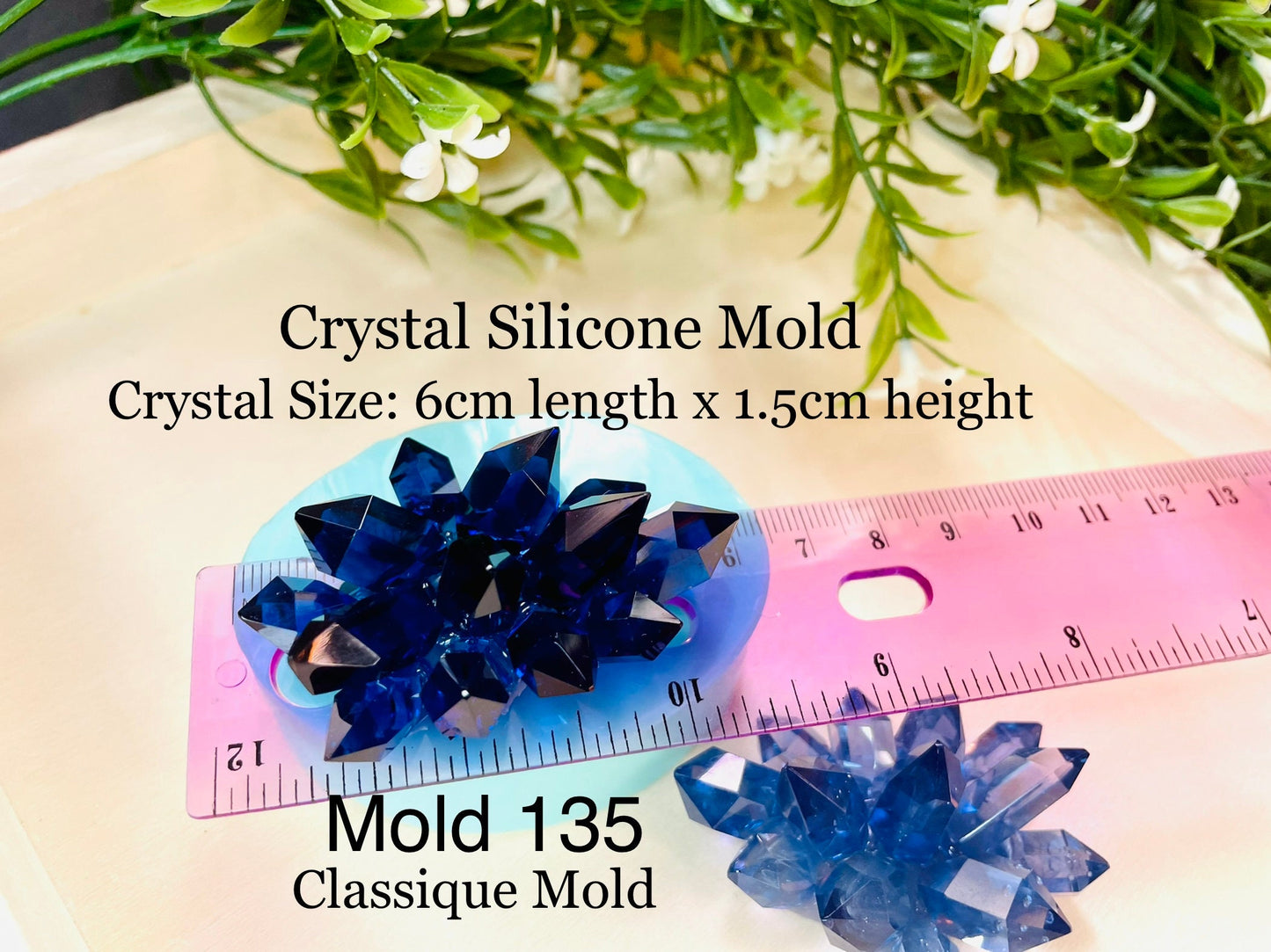 Classique Mold 135, Crystal Cluster Mini Silicone Mold, Crystal Mold