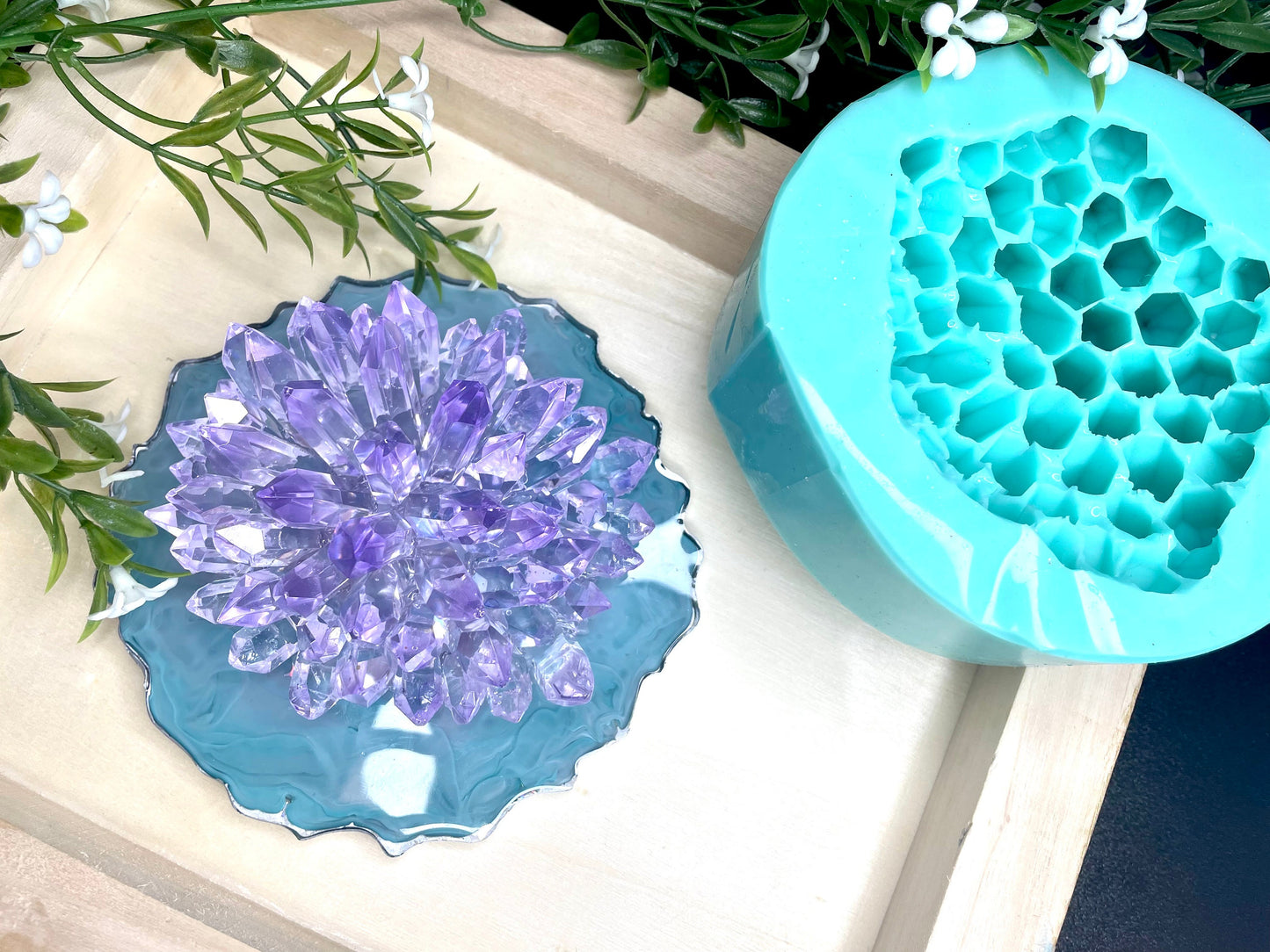 Large Geode Crystal Mold || Resin Crystal Mold || Crystal Cluster Silicone Molds ||