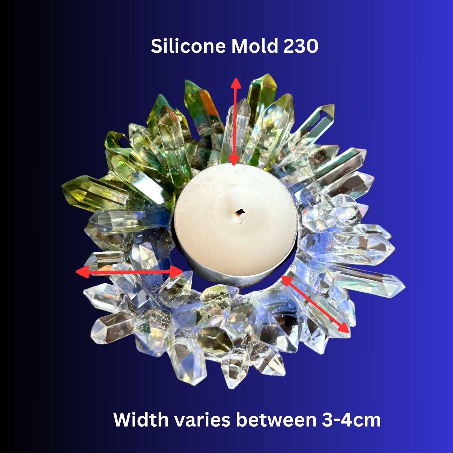 Crystal Cluster Silicone Mold 230 || Crystal silicone mold|| Resin Silicone moulds