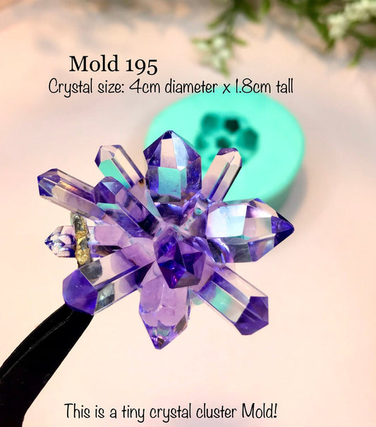 Mold 195, Crystal Cluster Silicone Mold || Crystal silicone mold|| Resin Silicone moulds